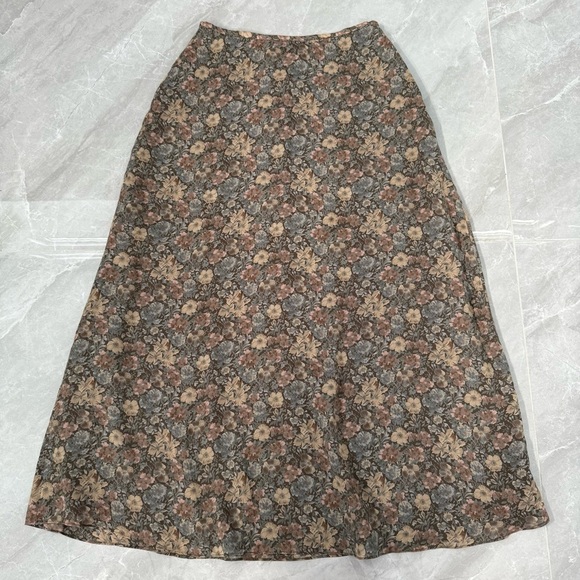 Women’s Vintage Talbots Collection Floral Patterned Maxi Skirt Size 8 - Picture 1 of 16